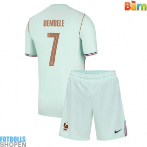 Billiga Frankrike Ousmane Dembele #7 Bortatröja Barn VM 2026 Kortärmad (+ Korta byxor)